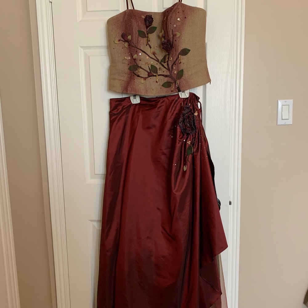 Three piece couture evening wear